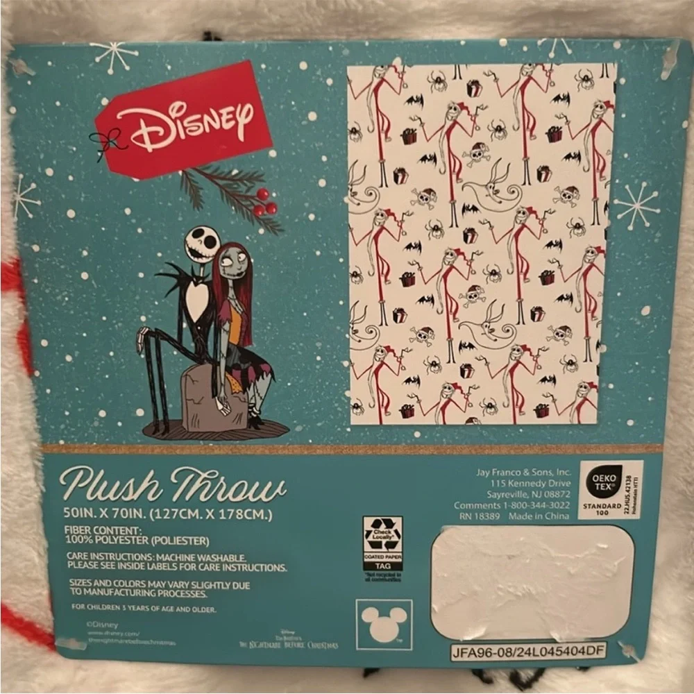 Disney NBC Nightmare Before Christmas Plush throw